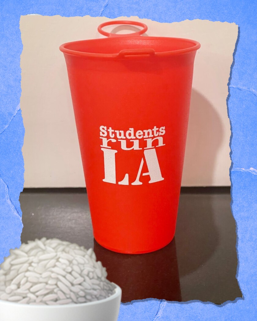 Reusable cup for Students Run L.A. runners.