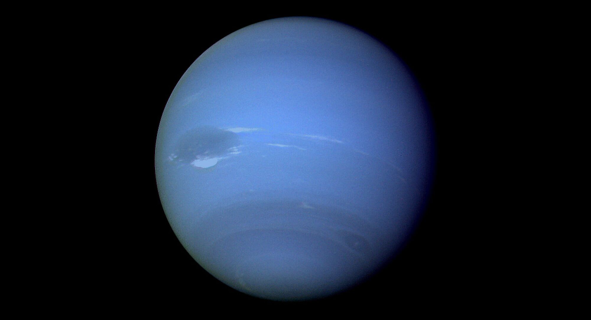 Image of the blue planet Neptune.