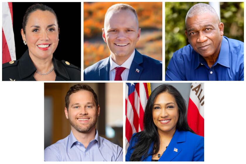 Senate District 23 candidates Suzette Valladares, James “DJ” Hamburger, Ollie McCaulley, Blanca Gomez, and Kipp Mueller.