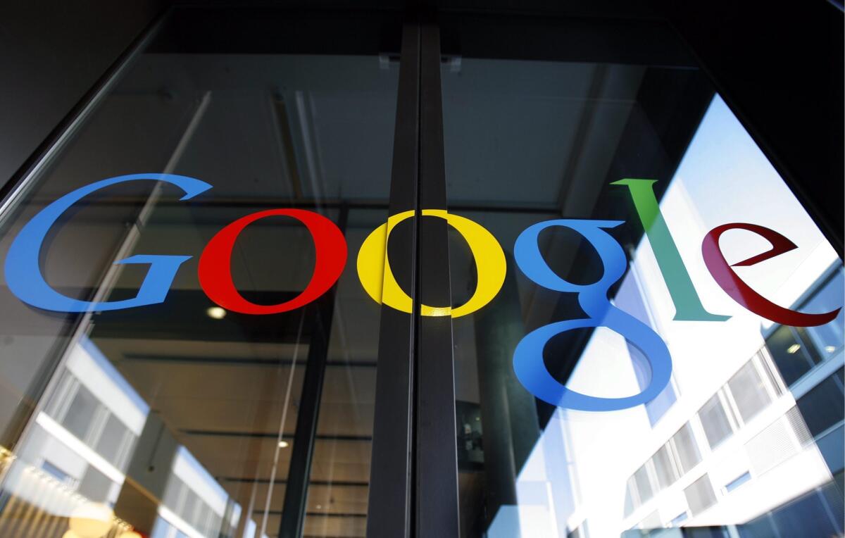 The front door of the Google engineering center in Zurich, Switzerland.