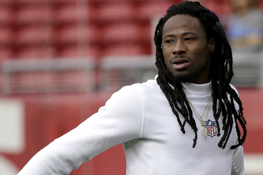 Janoris Jenkins warms up before the Rams play a game at San Francisco on Jan. 3.