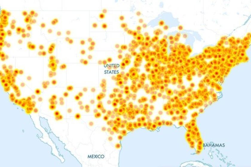 Map shows locations of troops and units referenced by the Boy Scouts of America in the expulsions of thousands of men following allegations of sexual abuse. The Times has created a database of those so-called perversion files.