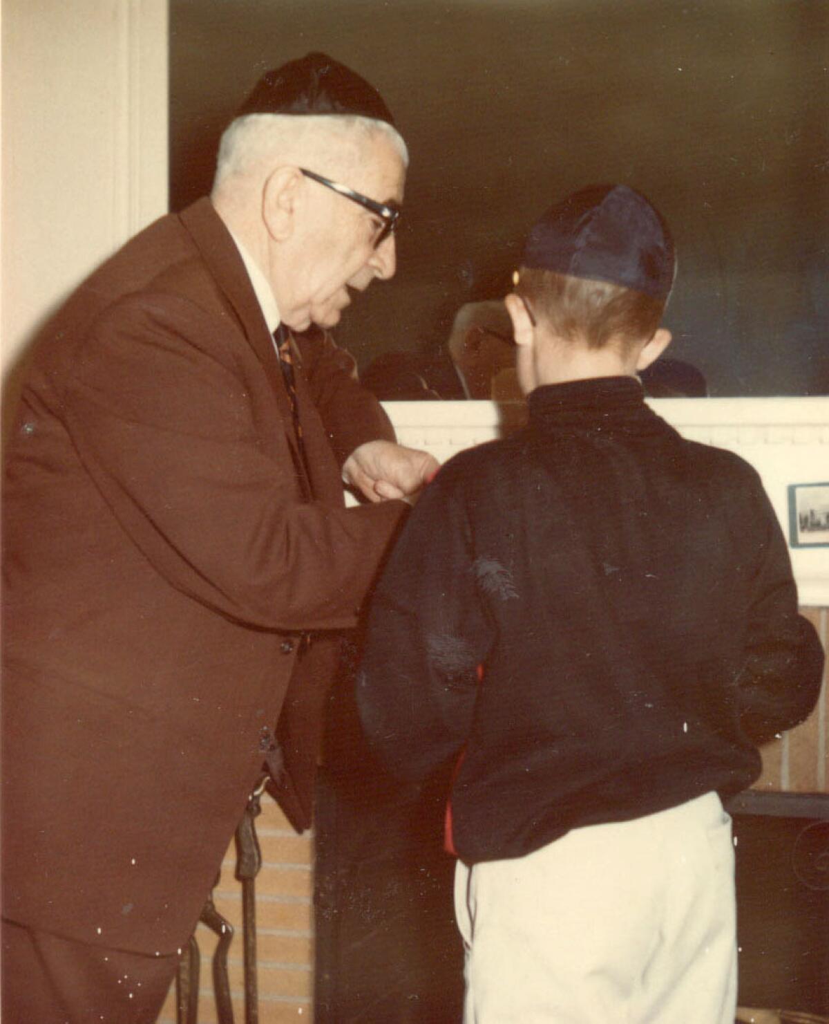 John Brown and a young Mitchell Landsberg on Dec. 25, 1965. 