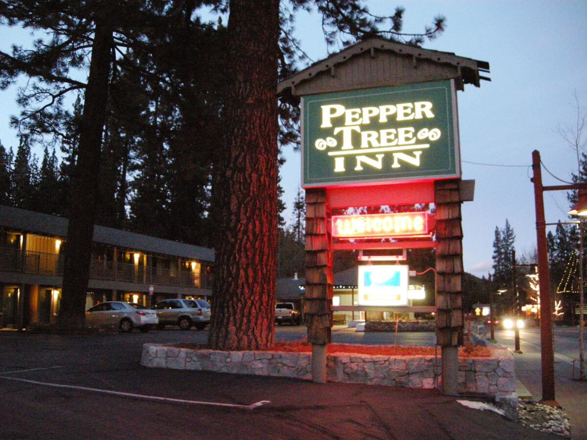 The Pepper Tree Inn in Tahoe City offers inexpensive lodging with a generous continental breakfast.