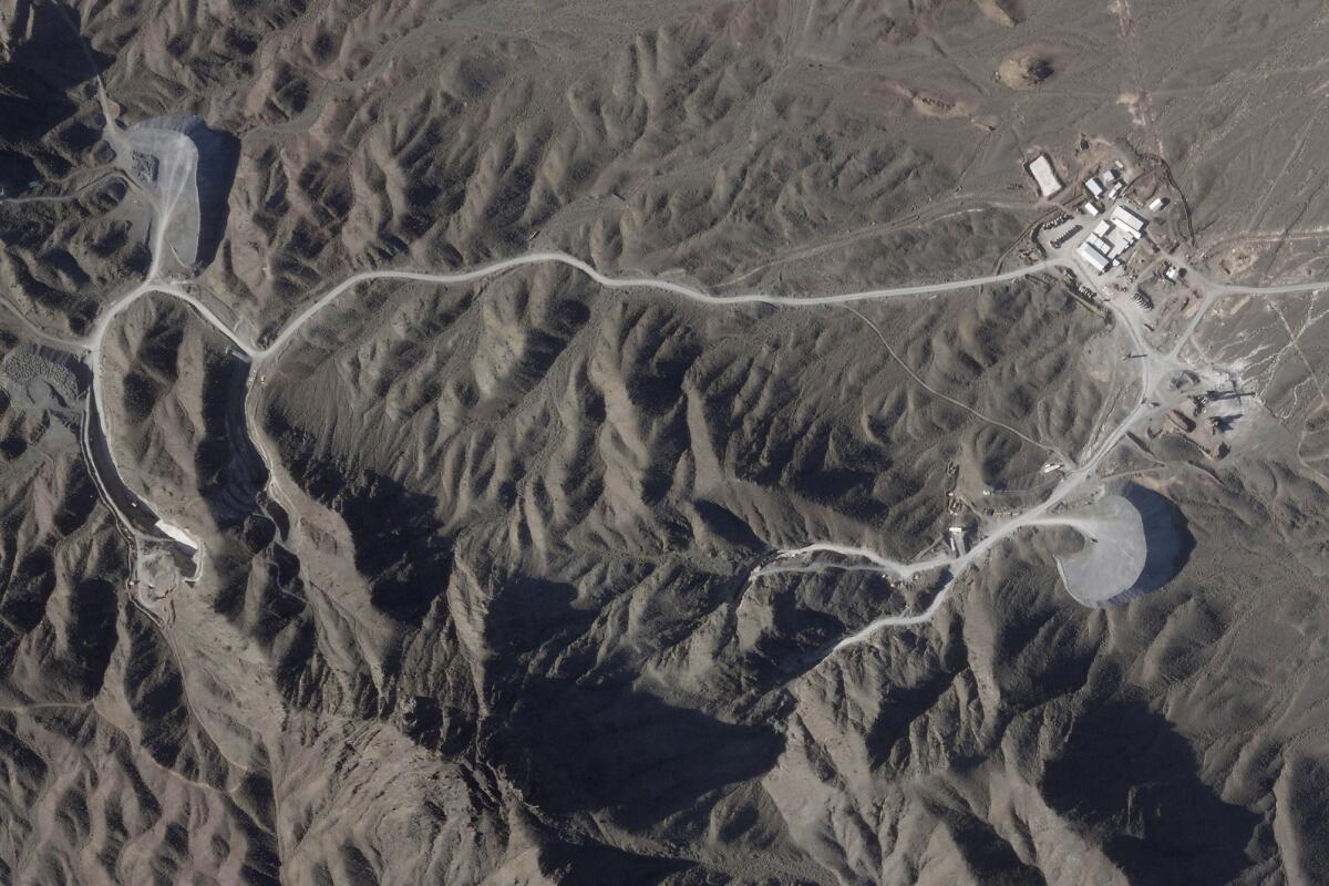 Satellite photo showing construction on underground facility at Iranian nuclear site