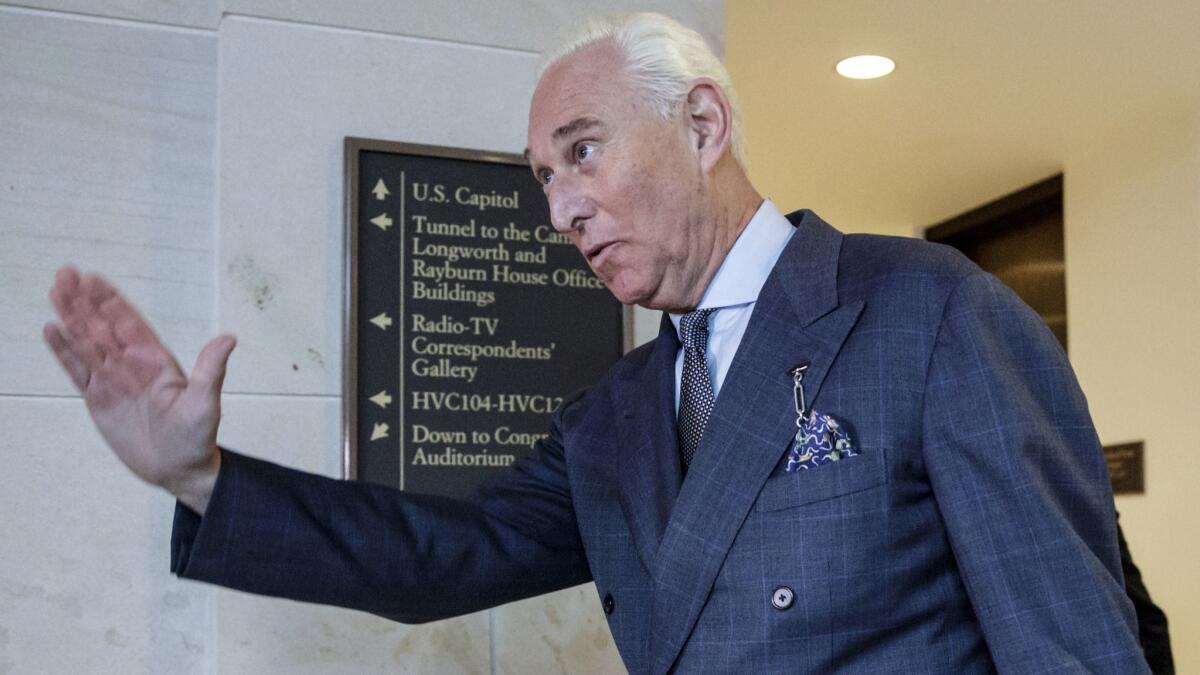 Newly released emails from the 2016 presidential campaign appear to show Roger Stone presenting himself as a WikiLeaks insider to Steve Bannon, who was at the heart of then-candidate Donald Trump’s run for president.