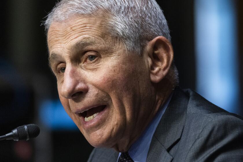 Dr. Anthony Fauci, director of the National Institute of Allergy and Infectious Diseases, speaks during a Senate Health, Education, Labor, and Pensions hearing to examine an update from Federal officials on efforts to combat COVID-19, Tuesday, May 11, 2021 on Capitol Hill in Washington. (Jim Lo Scalzo/Pool via AP)