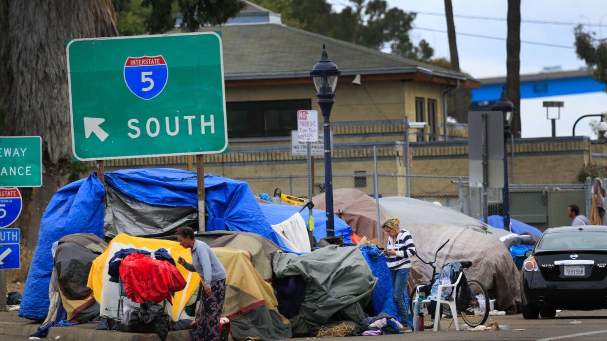 A federal lawsuit has been filed to stop the city of San Diego from citing homeless people because their possessions, tents are on public property.