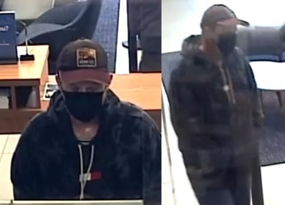 San Diego-area FBI officials said this man attempted to rob a bank teller Thursday in Mountain View but fled emptyhanded.
