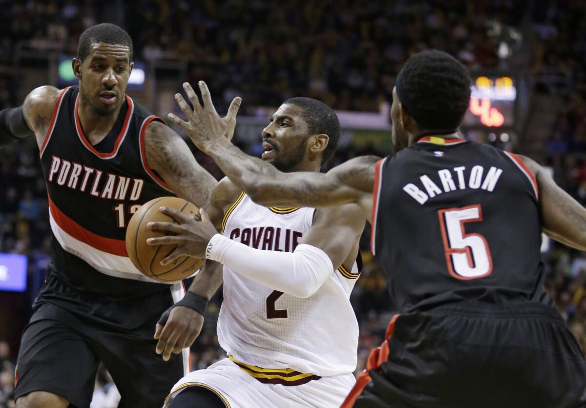 Cavaliers guard Kyrie Irving scored a career-high 55 points against the Trail Blazers on Wednesday to give Cleveland a 99-94 win over Portland.