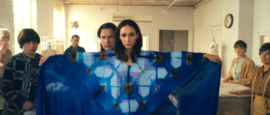 Rory Culkin, Ewan McGregor as designer and Rebecca Dayan as "Halston."