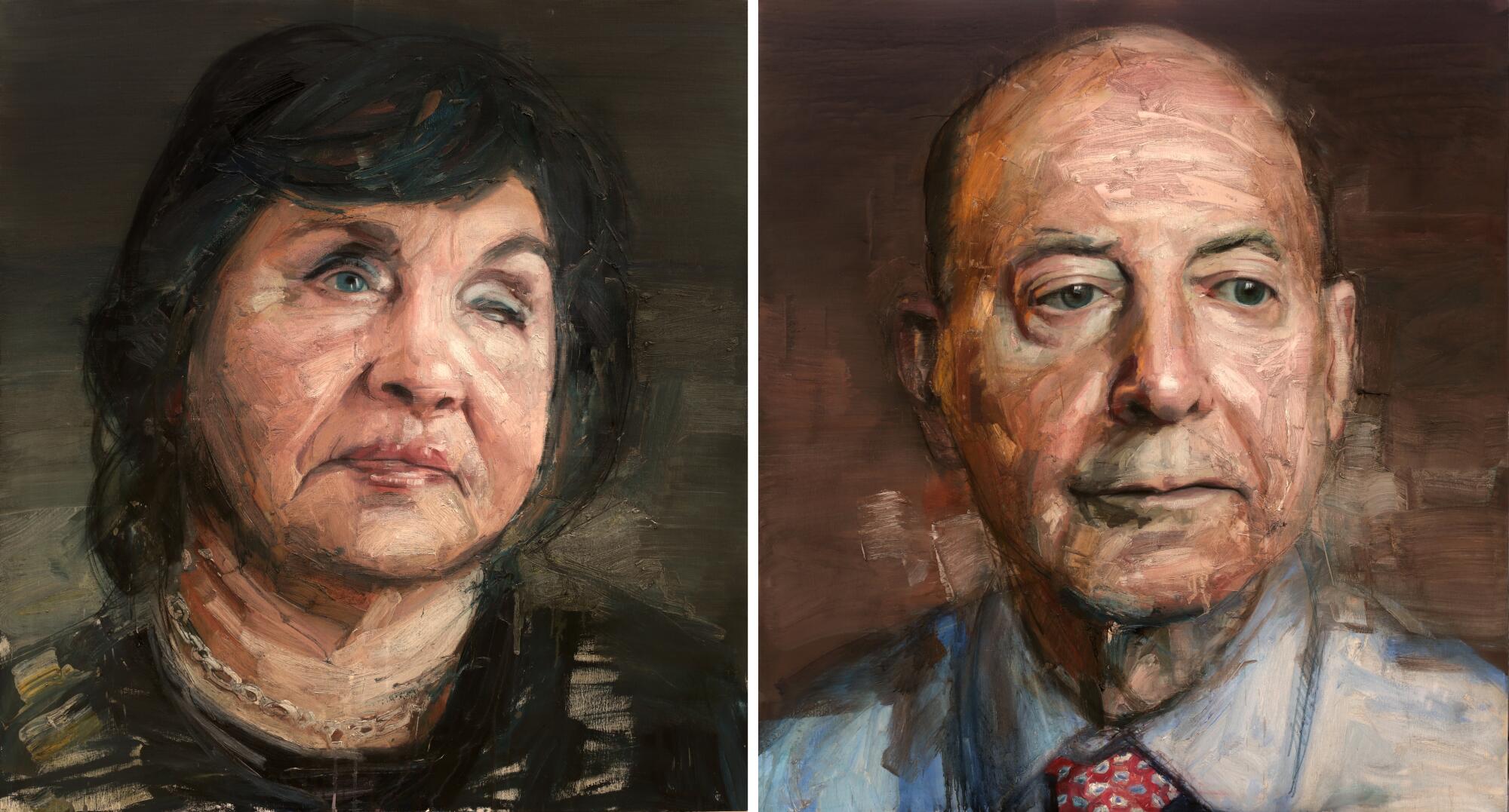 A diptych of Margaret Yeaman, left, Paul Reilly