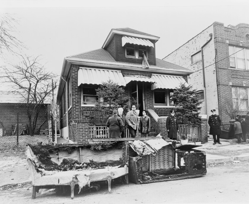 Exterior view of home of Malcolm X