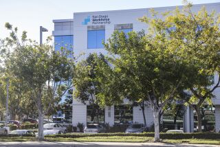 San Diego, CA - January 26: This is the Workforce Partnership headquarters building at 9246 Lightwave Avenue on Thursday, Jan. 26, 2023 in San Diego, CA. (Eduardo Contreras / The San Diego Union-Tribune)