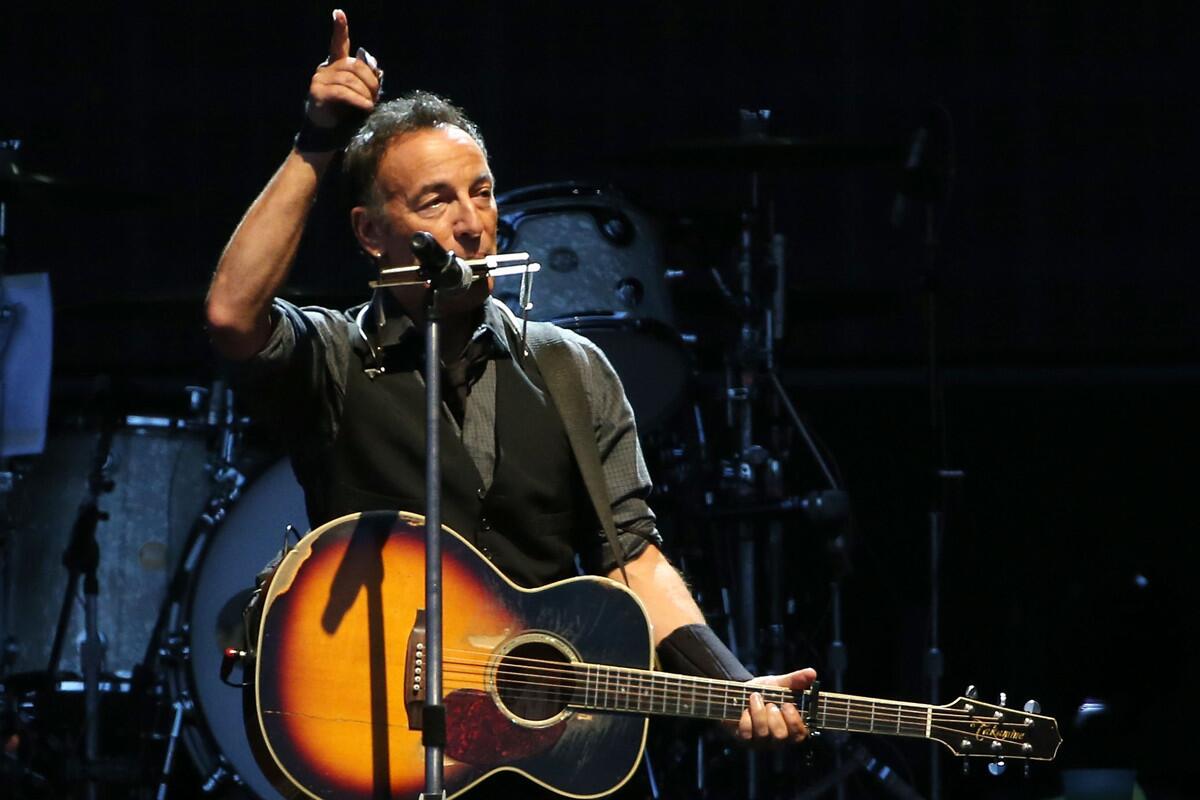 Bruce Springsteen performs Saturday in Auckland, New Zealand.
