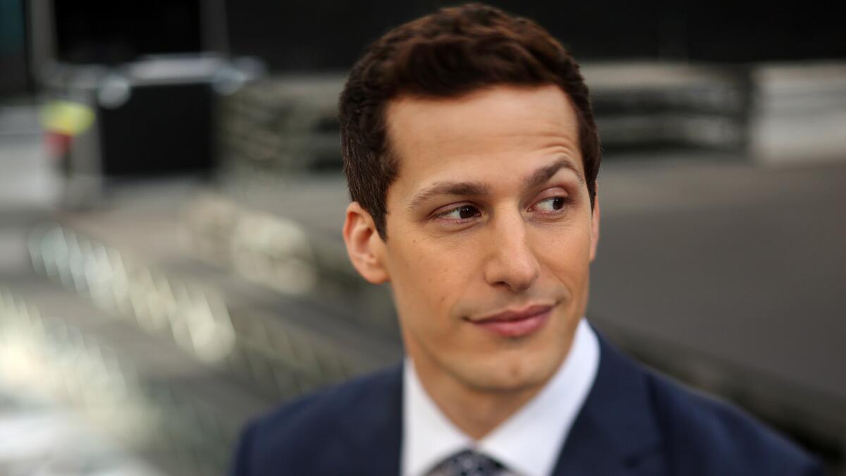 "I'll feel like I'm not fulfilling my duties if there is zero Trump jokes," Andy Samberg says of his hosting gig.