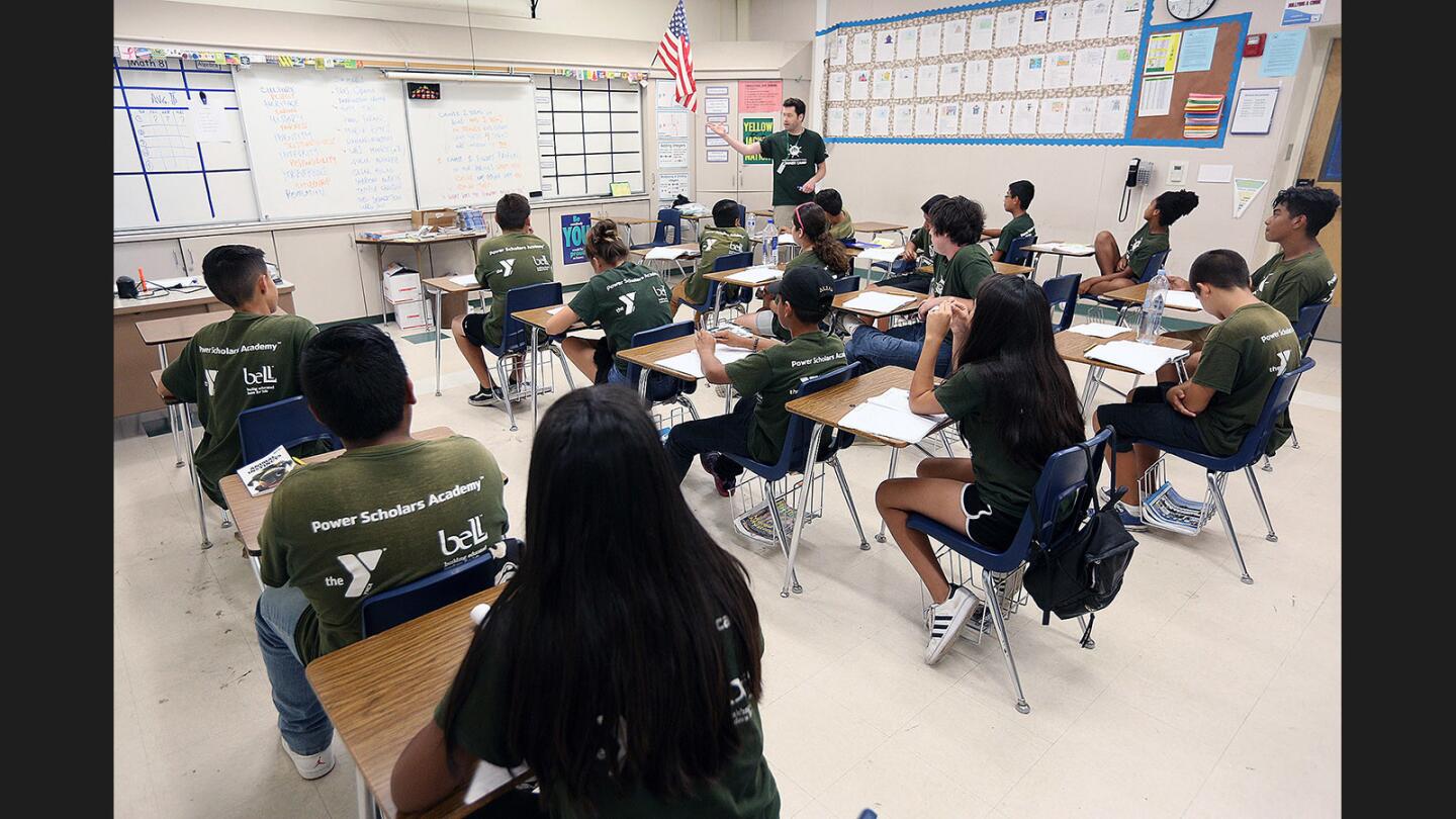 Photo Gallery: Burbank Community YMCA gives tours at Luther Burbank Middle School to show off the success of their Learn, Grow, Thrive program