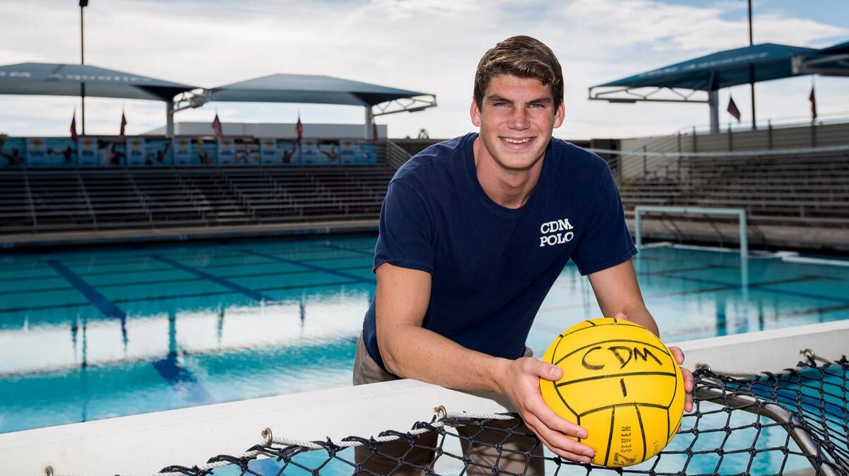 Mitchell Cooper of CdM boys' water polo, who helped the Sea Kings advance back to the CIF Southern Section Division 2 title game, is the Daily Pilot High School Male Athlete of the Week.