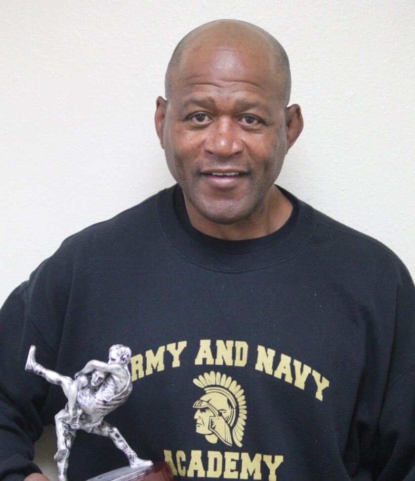 Roye Oliver, 63, was inducted last year into the California Chapter of the National Wrestling Hall of Fame.