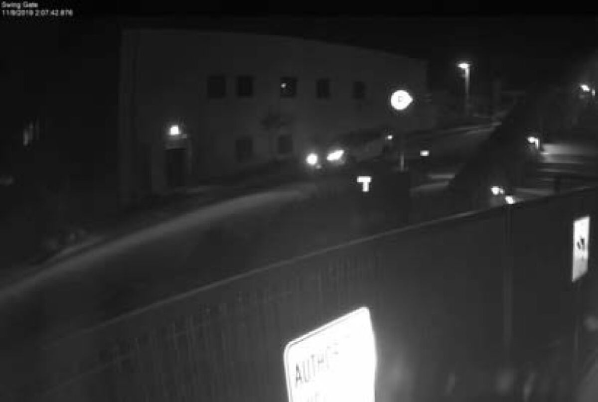 The possibly white SUV seen here is the one investigators believe fled the scene after hitting and severely injuring a pedestrian last week in Del Mar.
