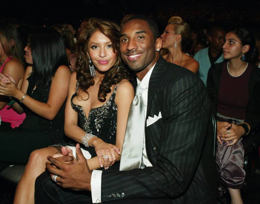 Kobe and Vanessa Bryant at the MTV Movie Awards at Sony Pictures Studios on June 5, 2004.