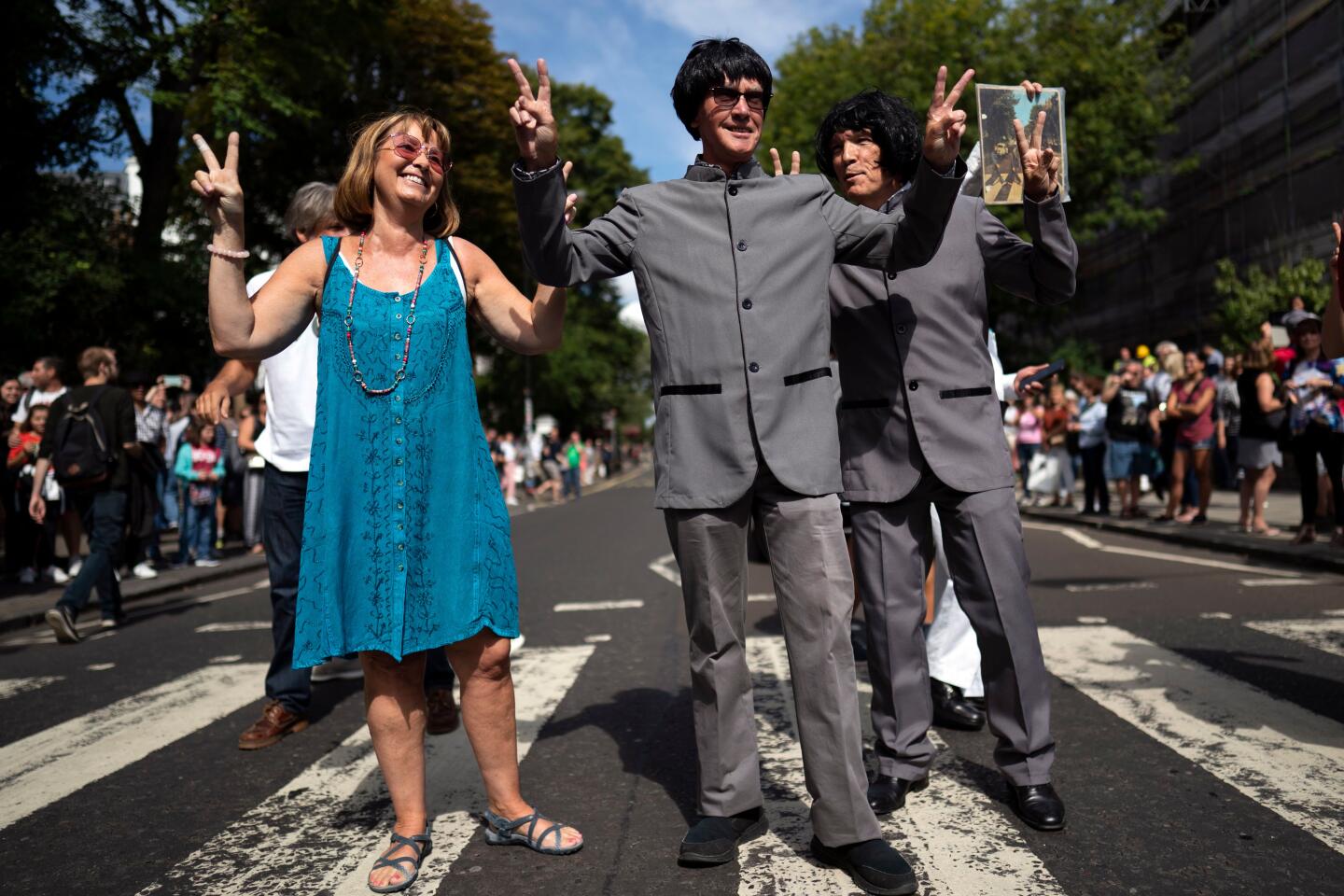 Beatles Fans Come Together on Abbey Road for a 50-Year Anniversary - The  New York Times