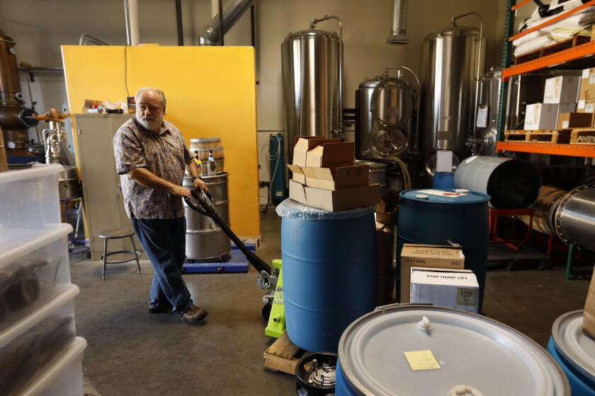 Greg Stark at work inside Stark Spirits