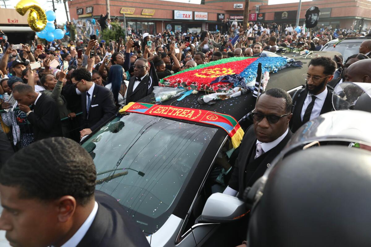 Nipsey Hussle funeral procession