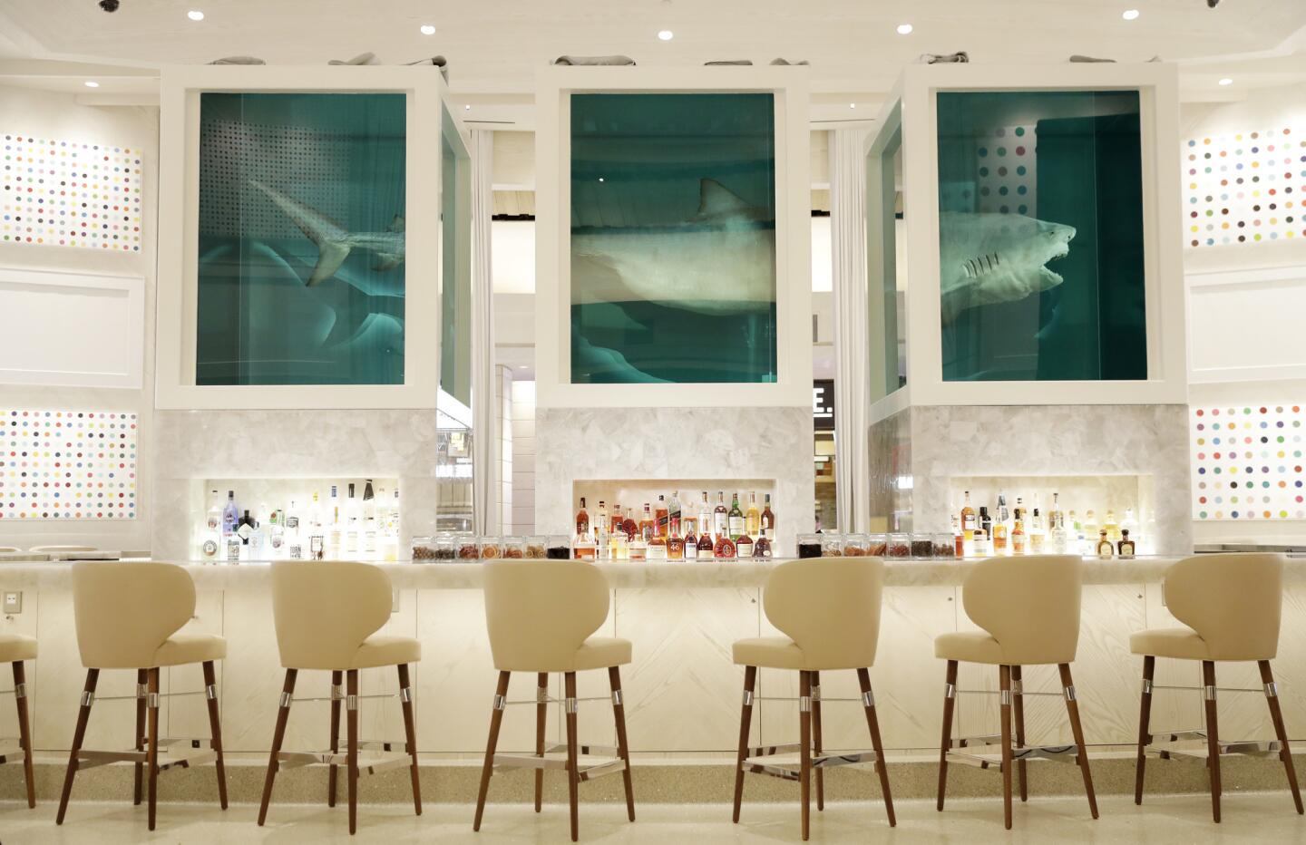 Artist Damien Hirst's shark work will be on view at a new bar of his design at the Palms Casino Resort in Las Vegas.