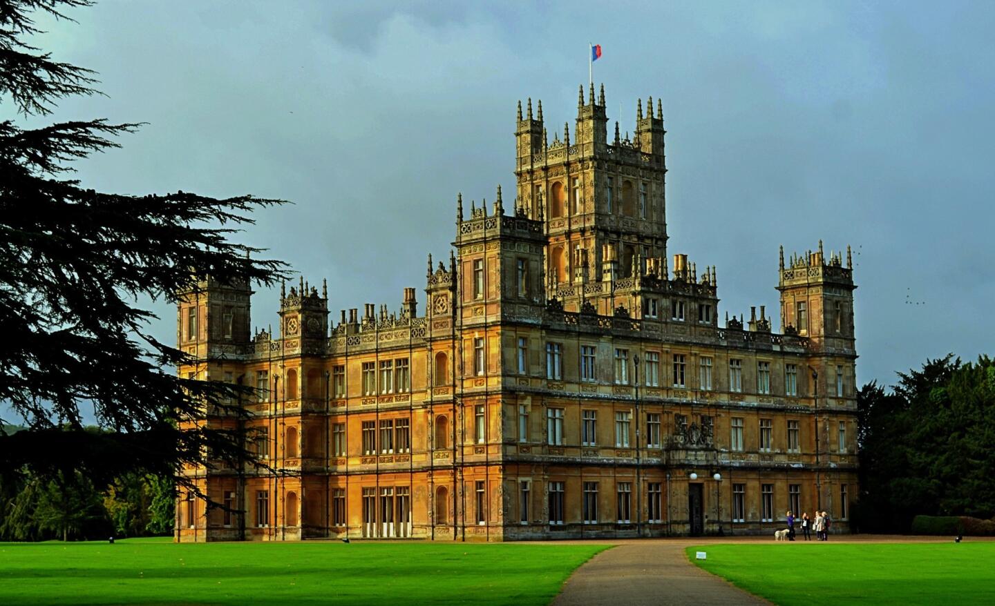 Highclere Castle is the stand-in for the fictional "Downton Abbey" series on PBS. The castle is about five miles from the town of Newbury, England.