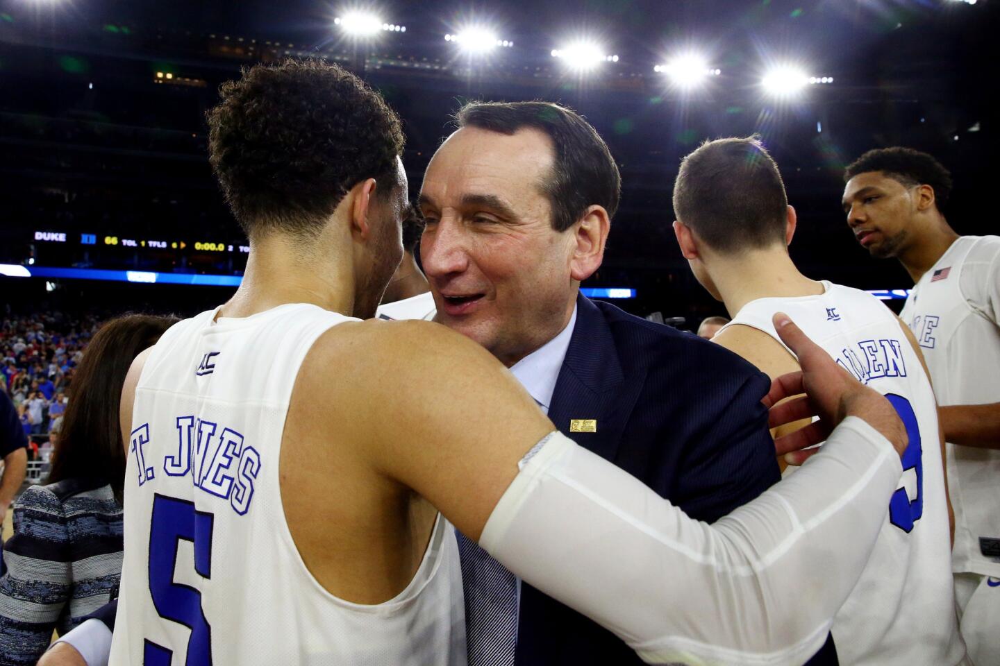 Tyus Jones, Mike Krzyzewski