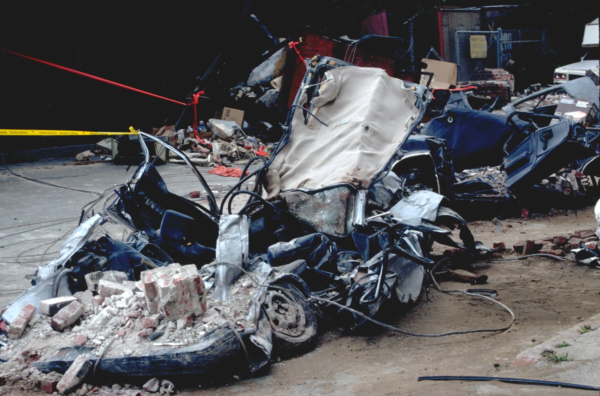 Wreckage following an earthquake in San Francisco.
