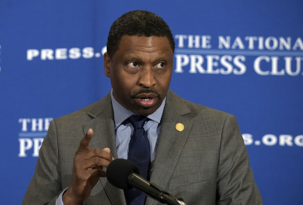 NAACP President Derrick Johnson is shown in 2017