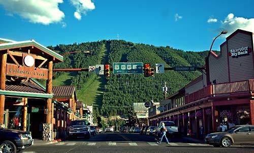 The view is green and lovely in Jackson, Wyo., the population center of the 50-mile-long valley known as Jackson Hole.