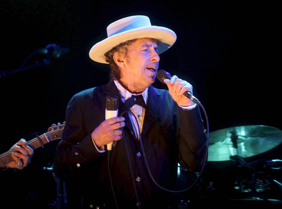 Bob Dylan performing at the Benicassim International Music Festival in Spain in 2012. The songwriter has won the Nobel Prize for literature.