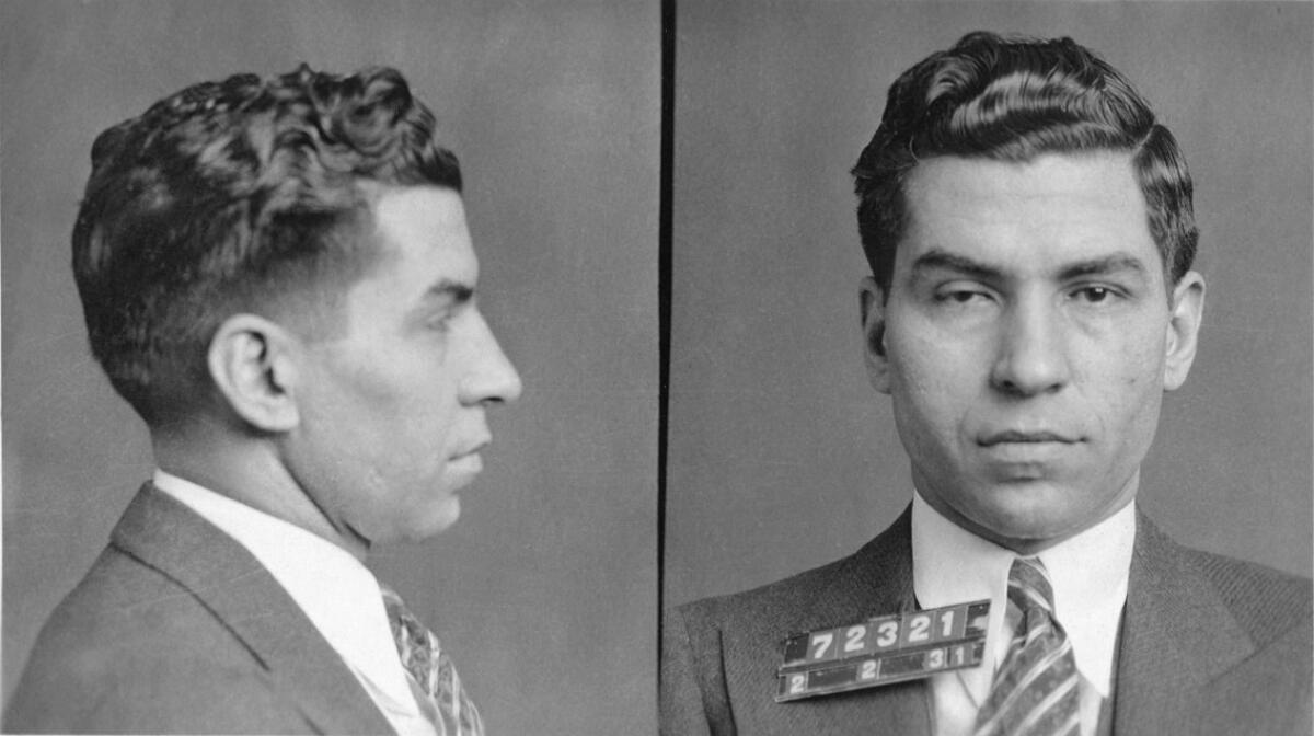 A 1936 mugshot of notorious gangster Charles “Lucky” Luciano.