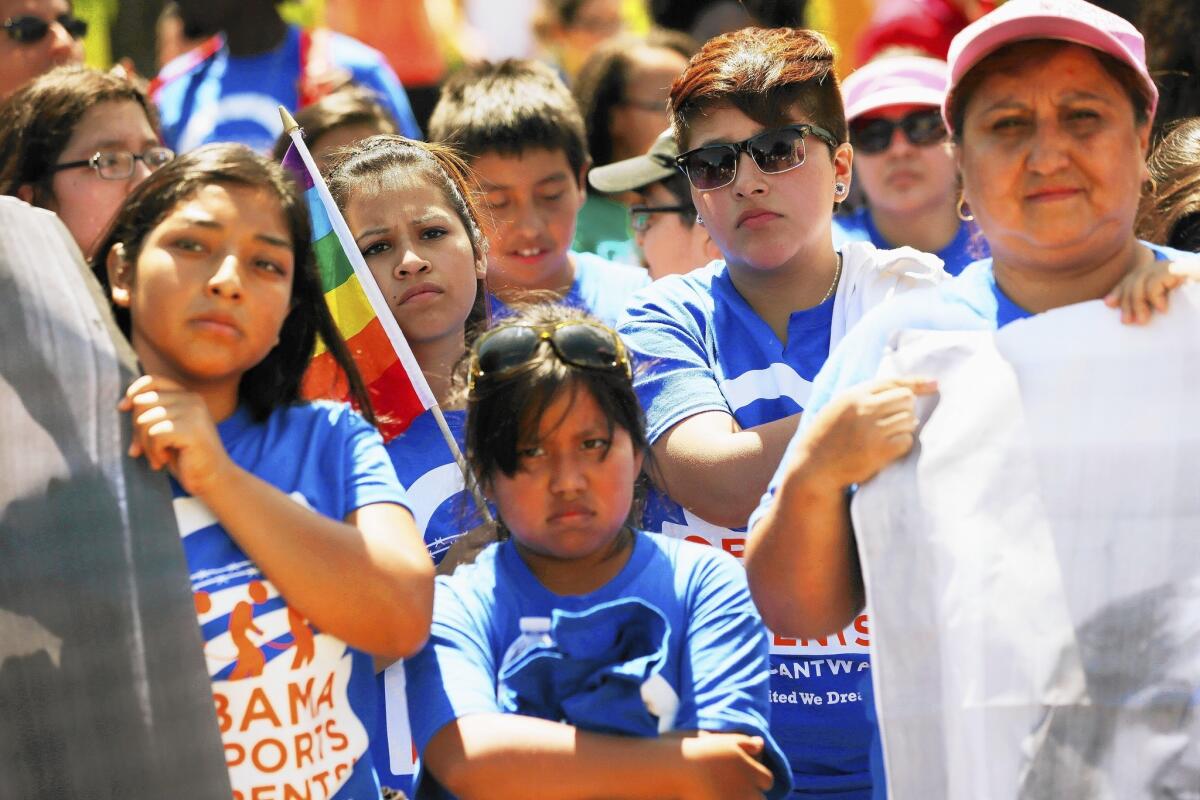 Activists with the United We Dream organization hold an immigration rally in front of the White House in July.