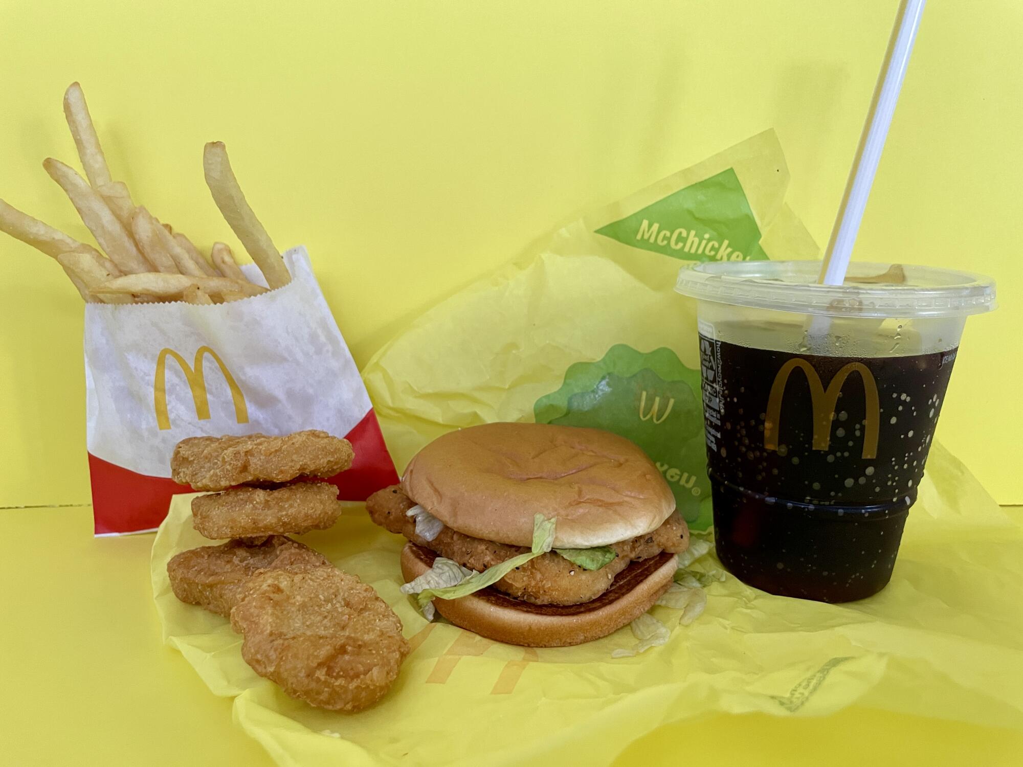 The $5 crispy chicken sandwich meal from McDonald's