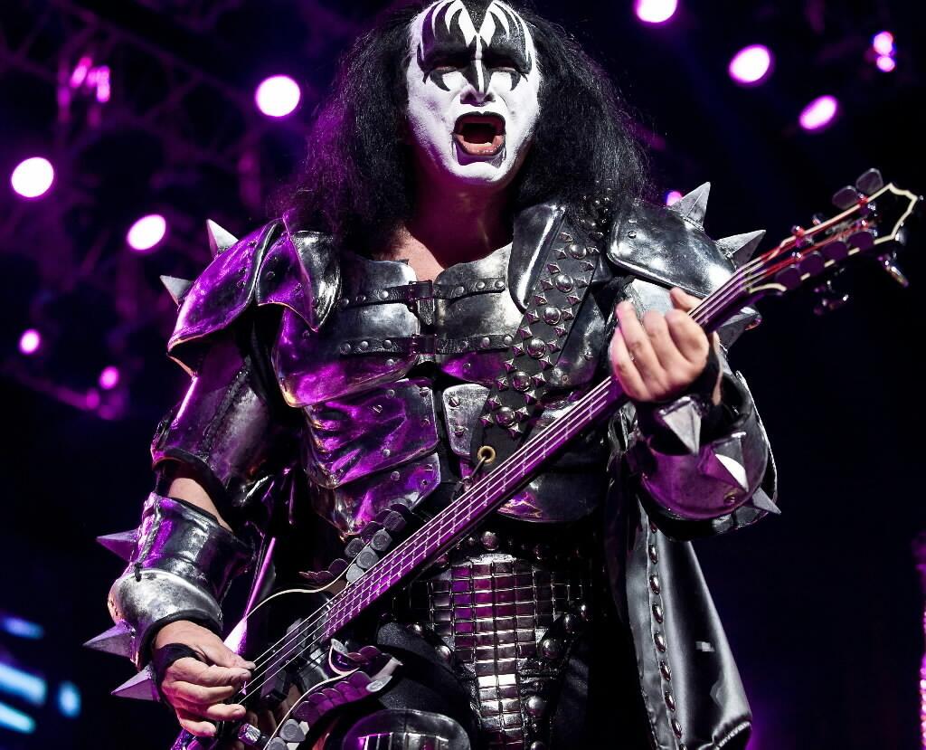 Gene Simmons of Kiss performs at the Verizon Center in Washington on October 13, 2009.