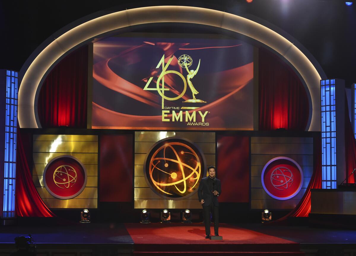 Host Mario Lopez on stage at the 46th Daytime Emmy Awards in Pasadena, Calif.