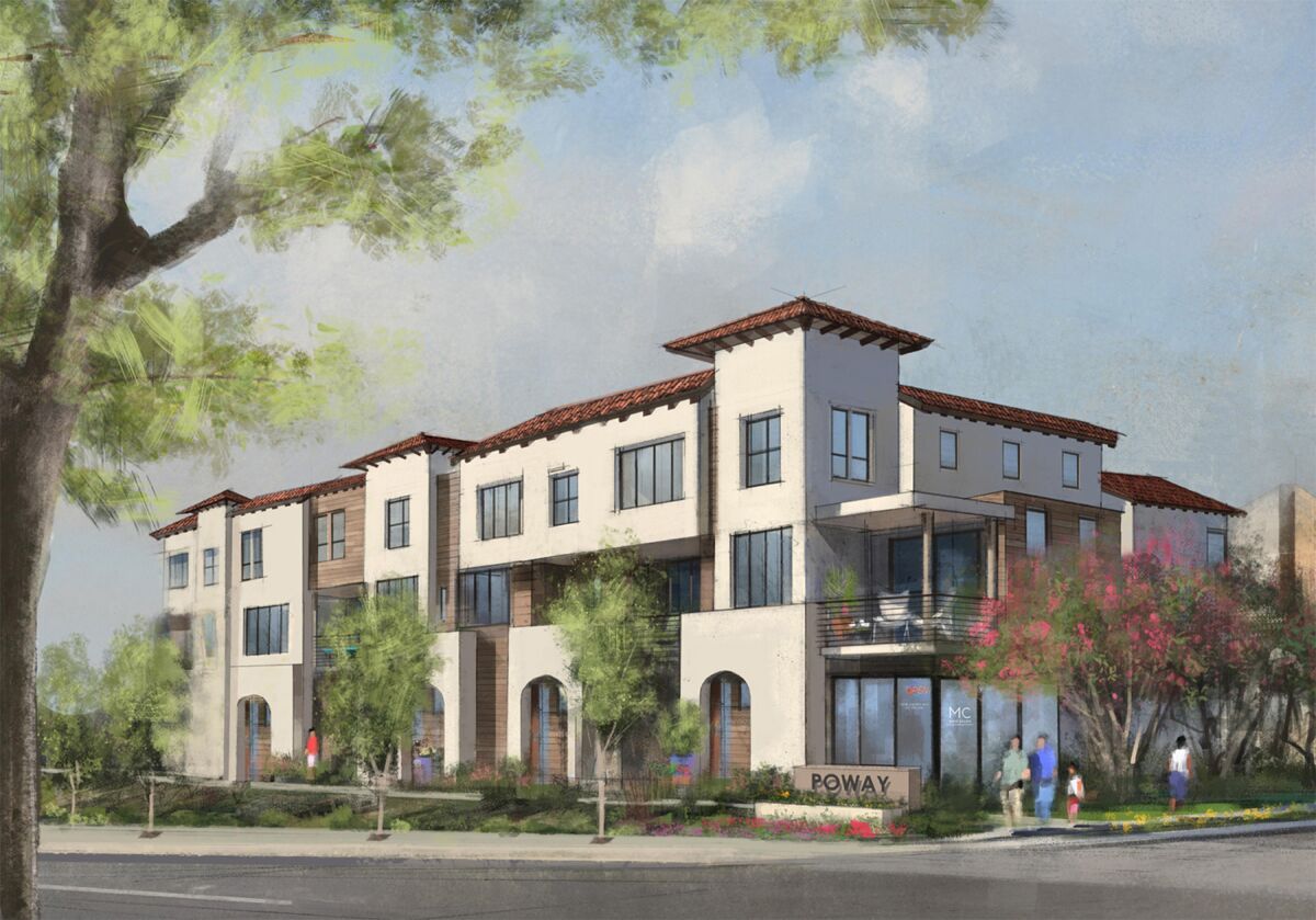 An artist's rendering of the future Poway Commons.
