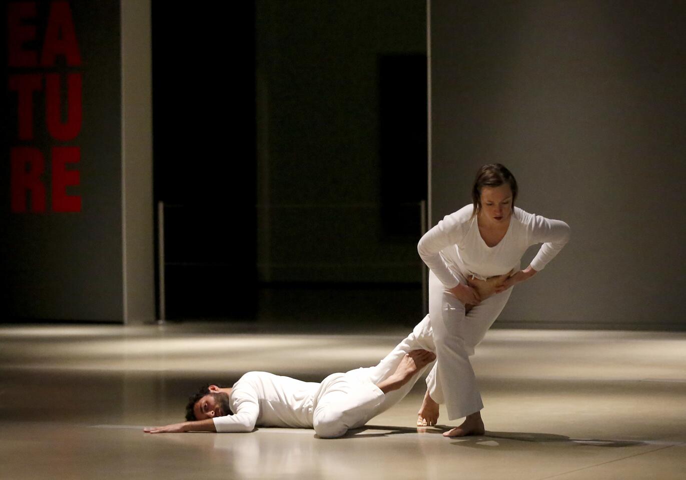 Dancers compete for hang time at the Broad Museum