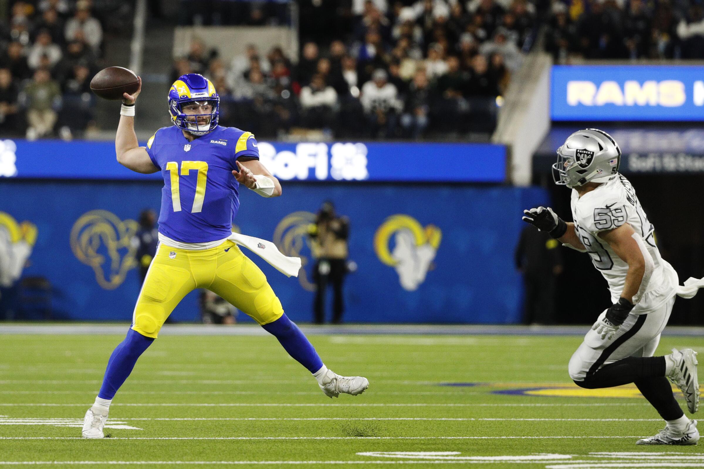Baker Mayfield's last-minute drive helps Rams beat Raiders - Los Angeles  Times