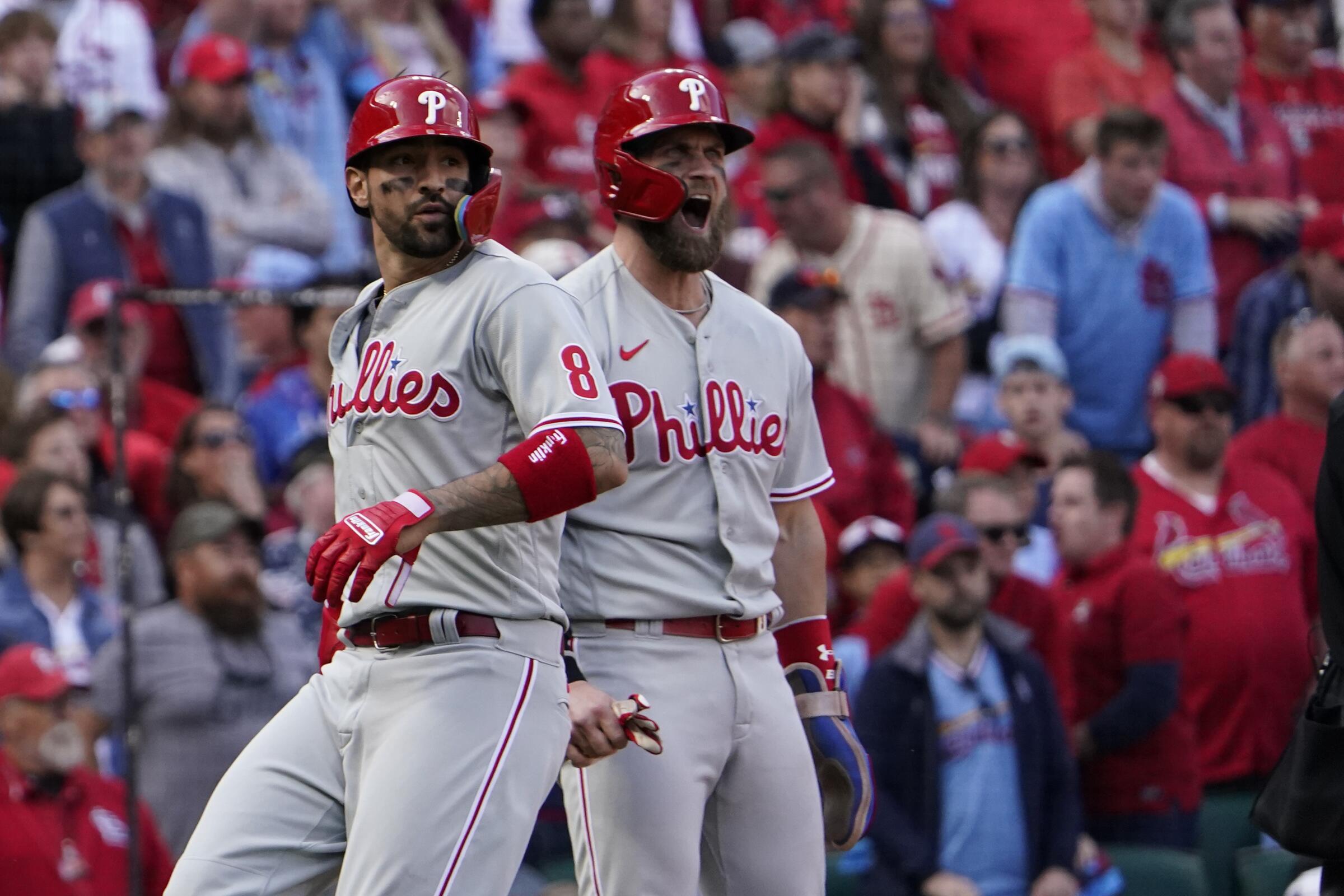 MLB playoffs: Phillies stun Cardinals with ninth-inning comeback - Los ...