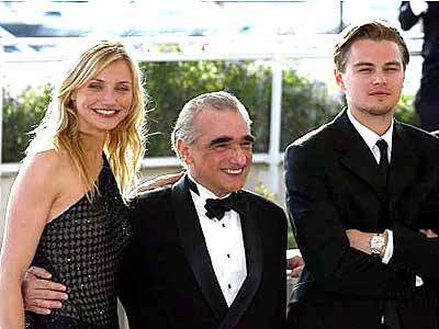 Cameron Diaz, Martin Scorsese and Leonardo di Caprio