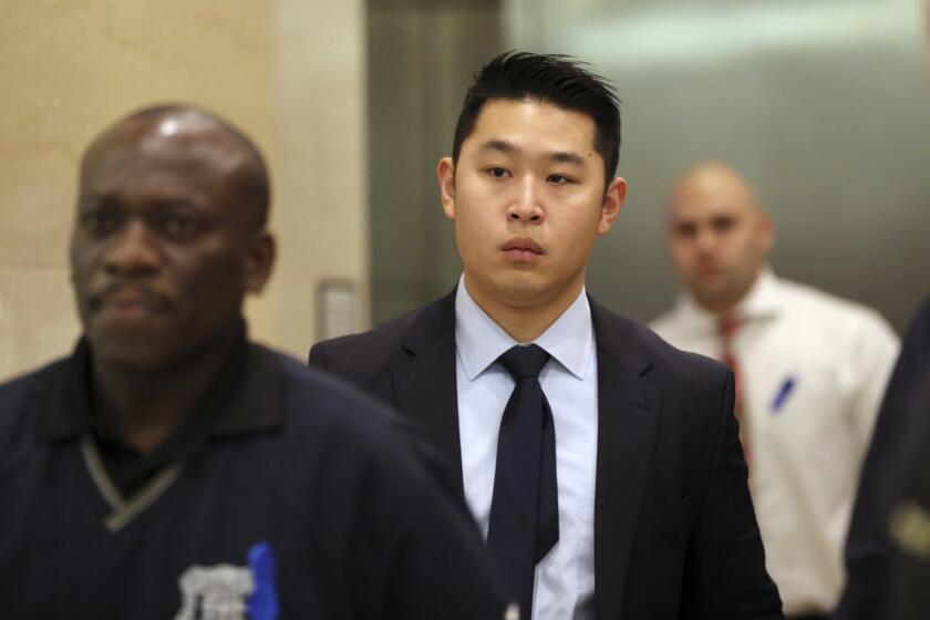 Former New York Police Officer Peter Liang in court in February.