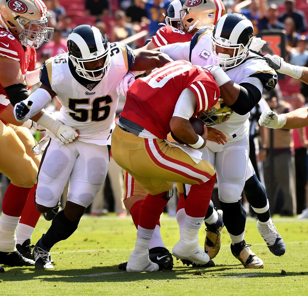 Dante Fowler Jr., Jimmy Garoppolo, Aaron Donald