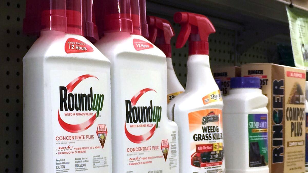 The weed killer Roundup will soon be added to California’s list of more than 850 chemicals known to cause cancer.