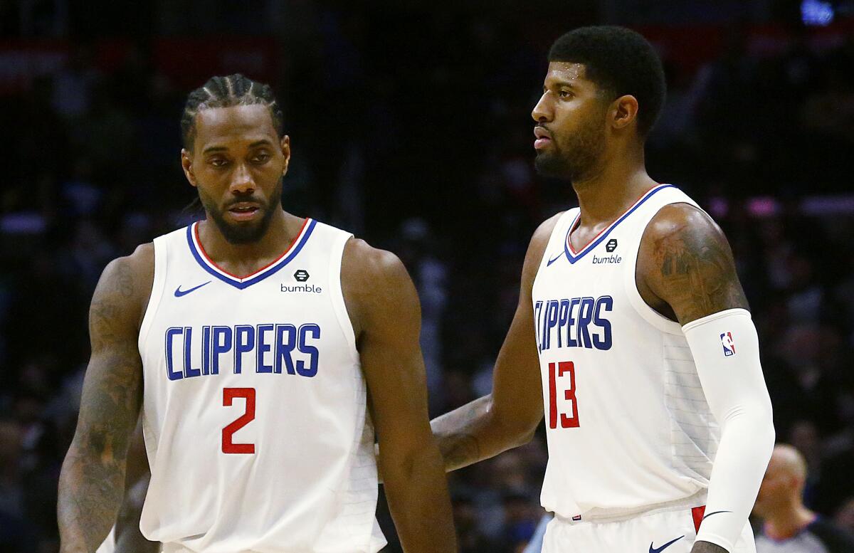 Clippers' Kawhi Leonard, Paul George have promise, as does season - Los Angeles Times