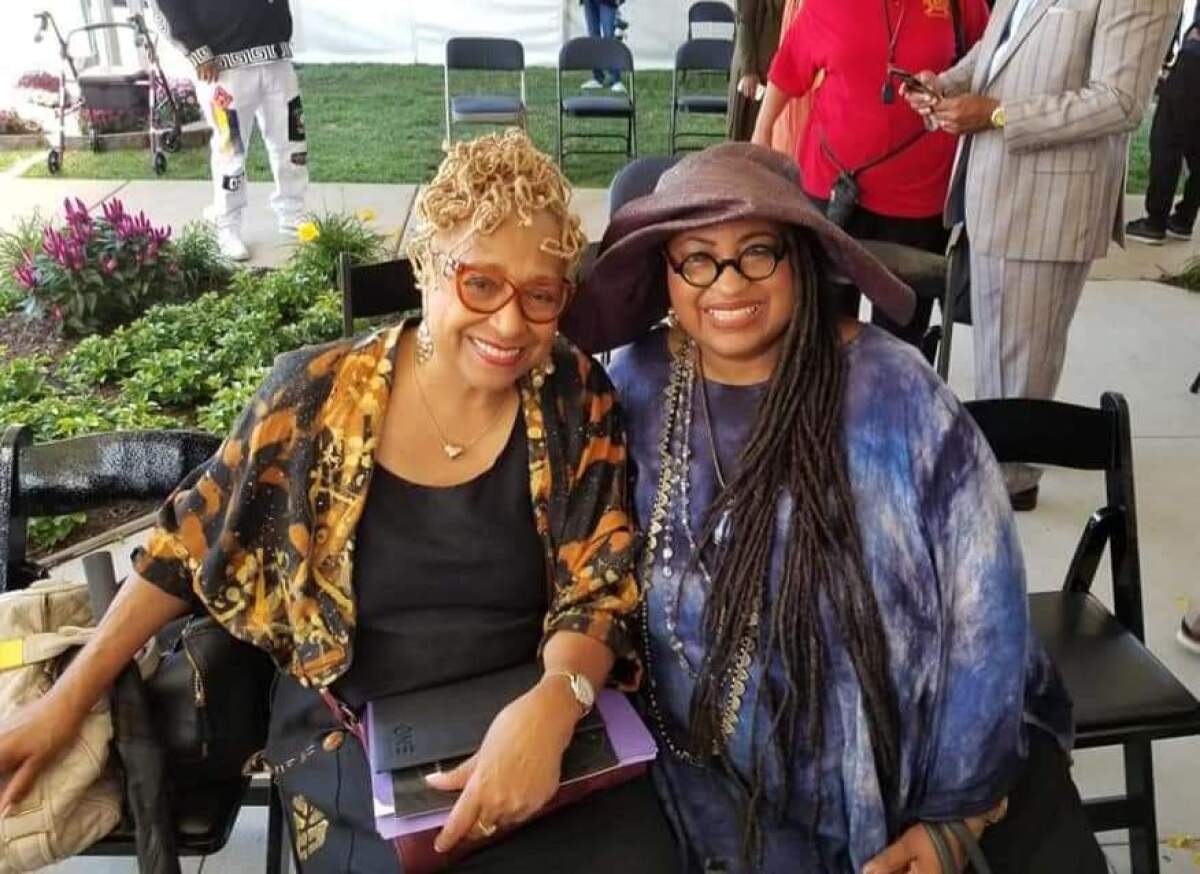 Marsha Music, right, with fellow writer and radio show host Brenda Perryman before Perryman fell ill and died from COVID-19 in early April. Music knows more than 30 people who've died in the coronavirus outbreak in her hometown of Detroit.